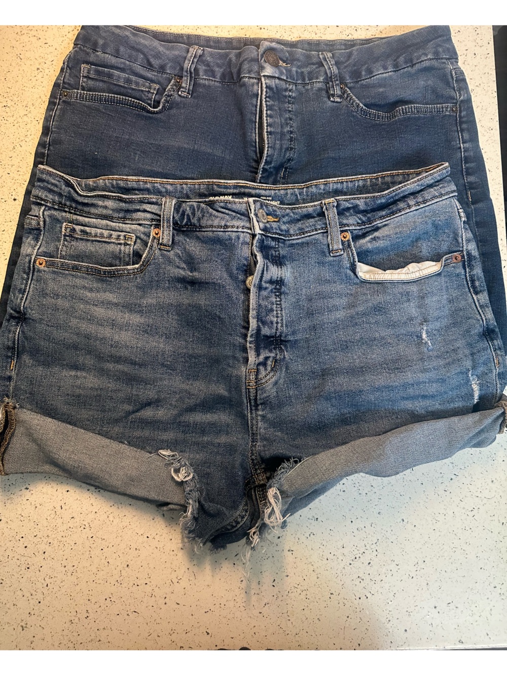 Denim Shorts Casual Rolled Hem